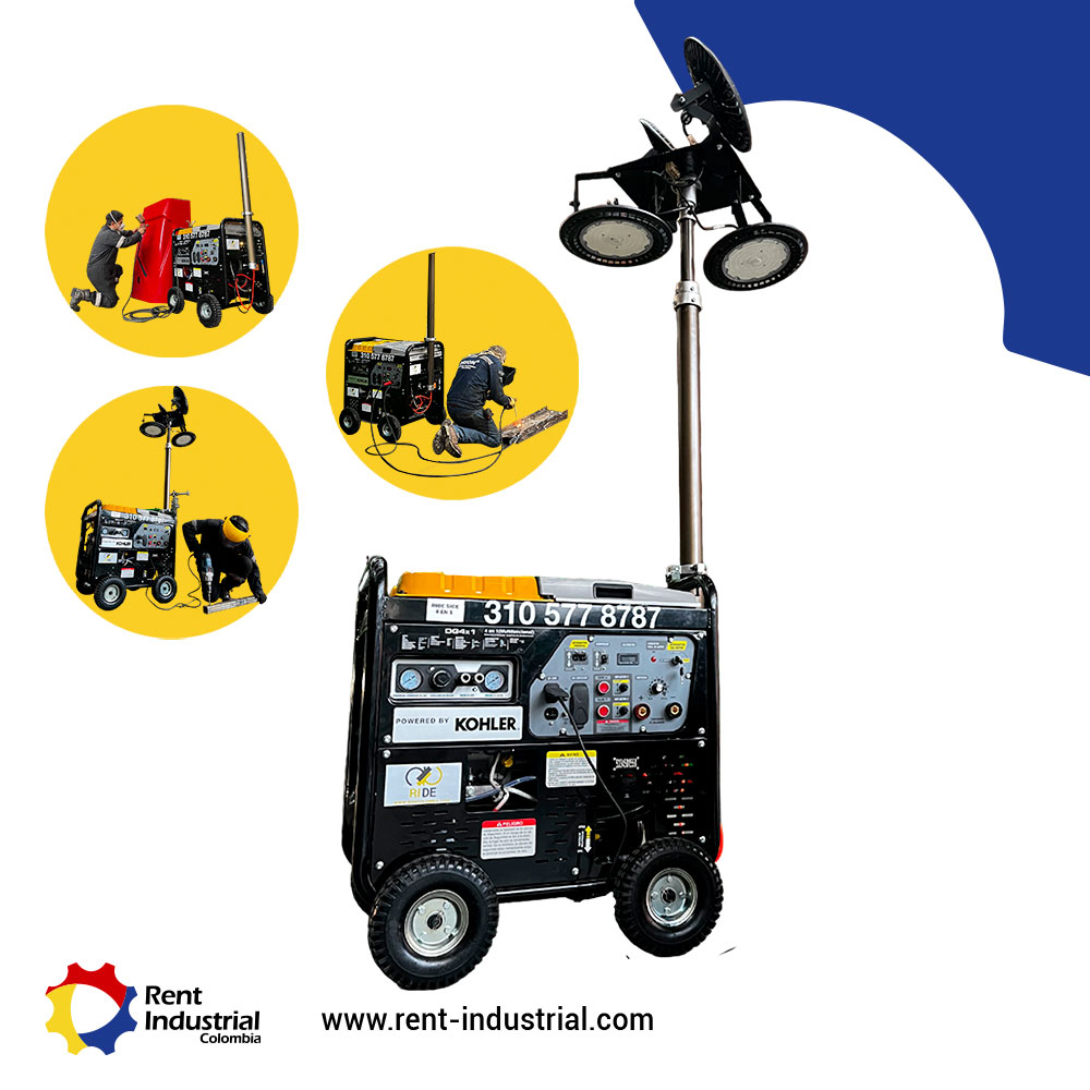 Equipo Multifuncional SICE 4 en 1 – Generador, Soldador, Compresor e Iluminación
