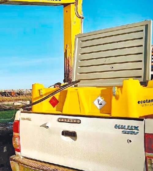 Tanque Ecotanke 440 Diésel con Conexión a la Red – Portátil, resistente y adaptable a pick-ups