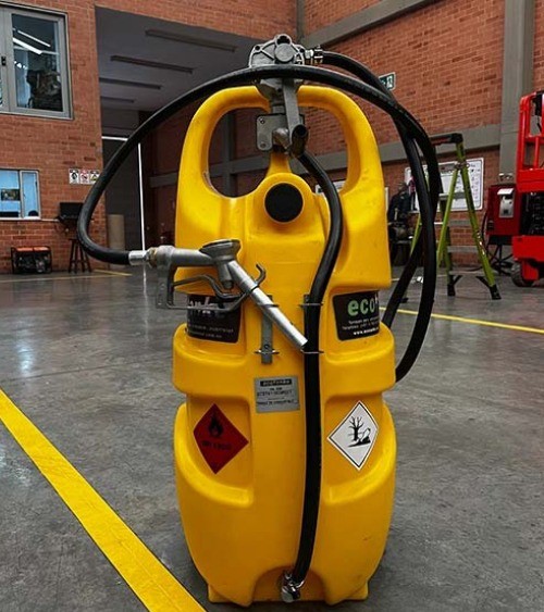 Tanque portátil Ecotanke 110 para diésel bomba manual– Transporte seguro