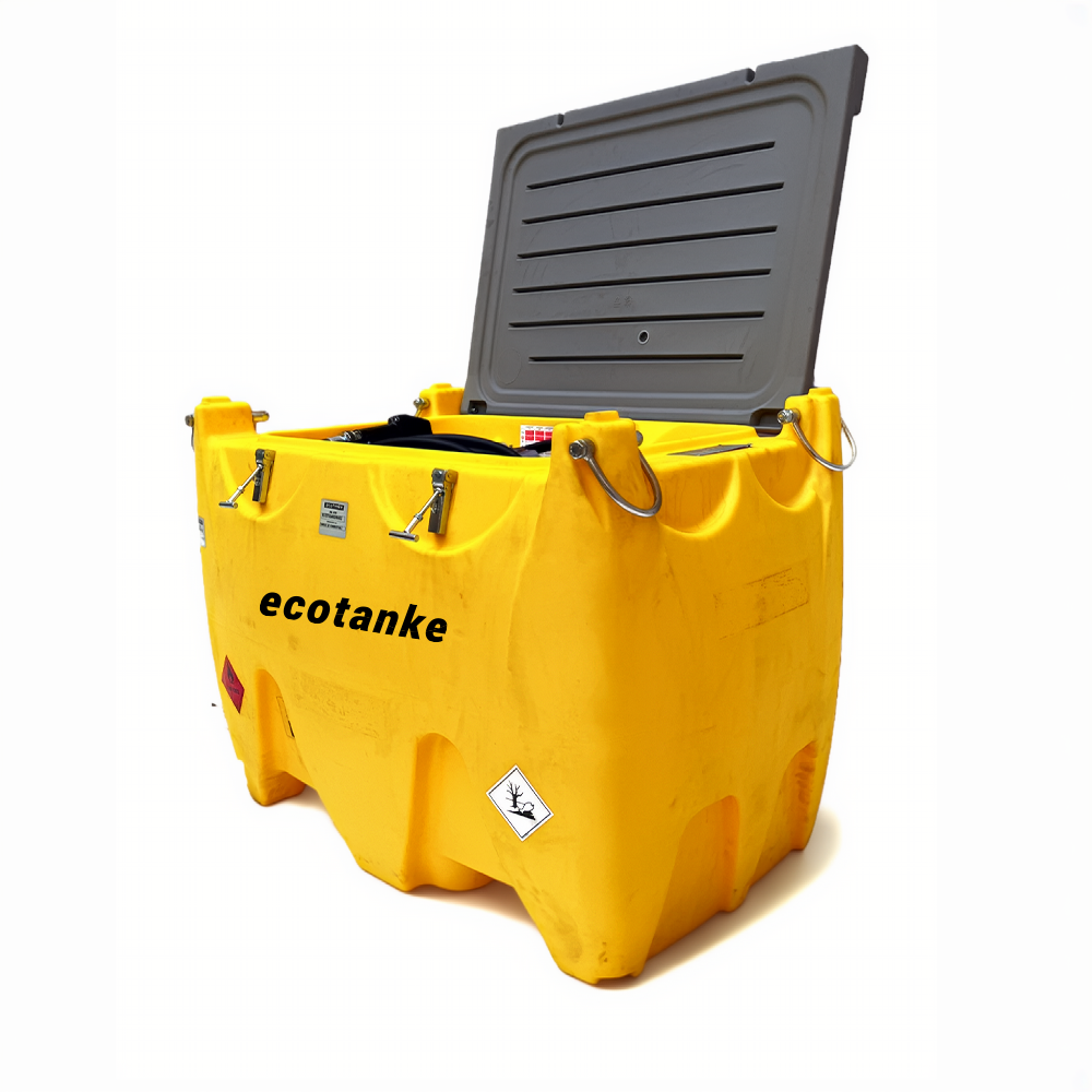 Ecotanke 600 Aceite: Tanque Portátil de 600 Litros, Seguro y Móvil