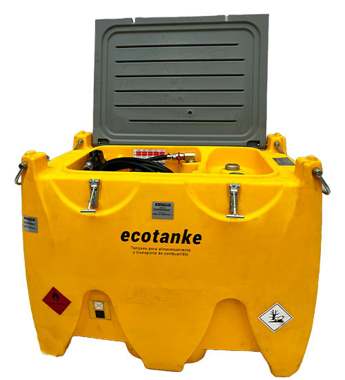 Ecotanke 600 Gasolina: Tanque Portátil de 600 L para Repostaje Seguro
