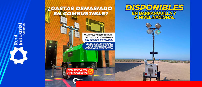 Venta de torres de iluminación diésel: potencia, autonomía y eficiencia en un solo equipo